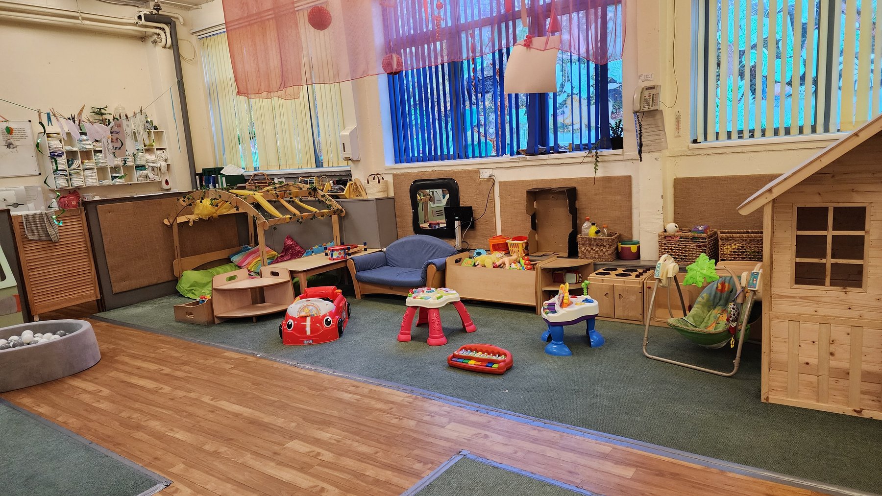 Baby room ball pit and sensory play area